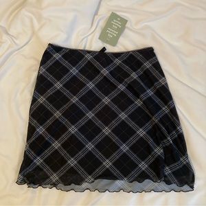 plaid mini skirt